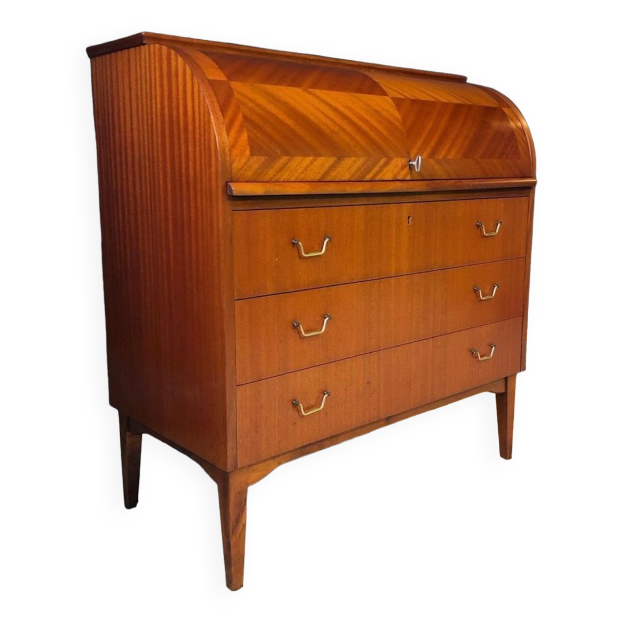 Scandinavian cylinder desk / secretary by Egon Ostergaard circa 1960