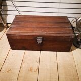 Old mahogany wooden trunk