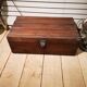 Old mahogany wooden trunk
