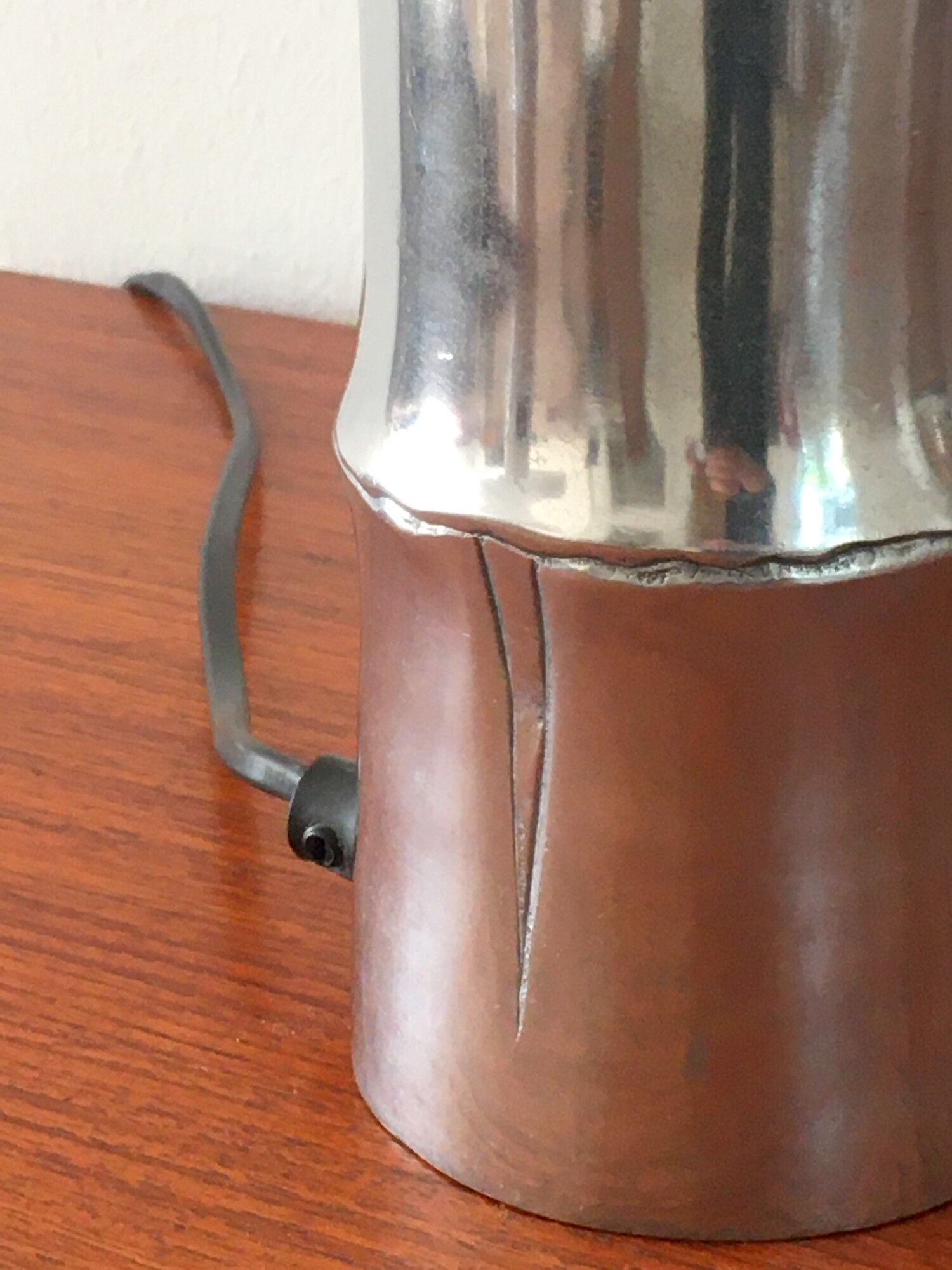 Vintage cast aluminum lamp 70s