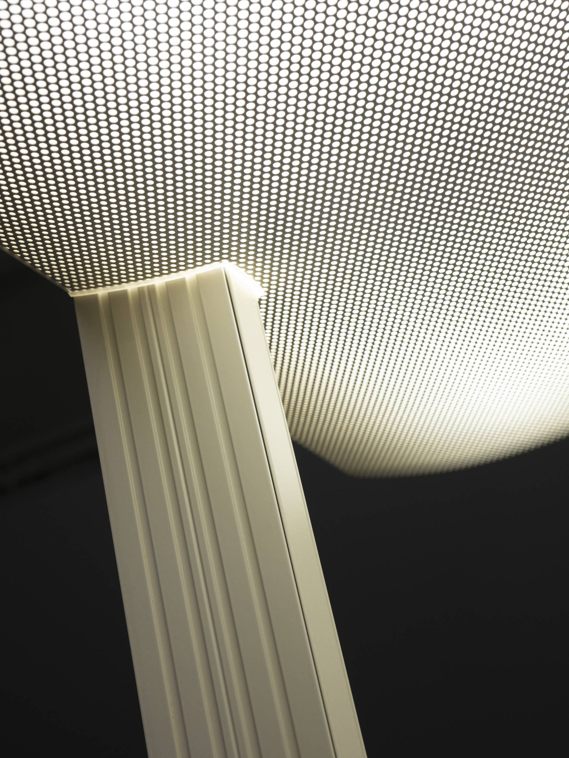 Pair of white Sames floor lamps, Italy, 1980s