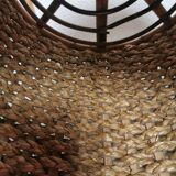 Vintage woven fiber basket