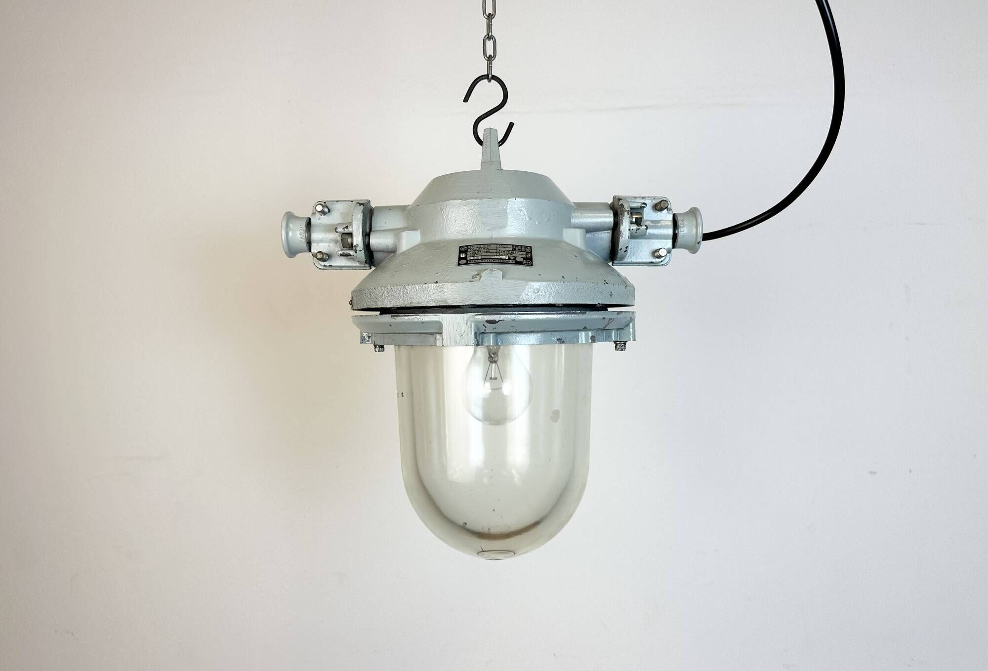 Grey Industrial Cast Aluminium Explosion Proof Light, 1970s