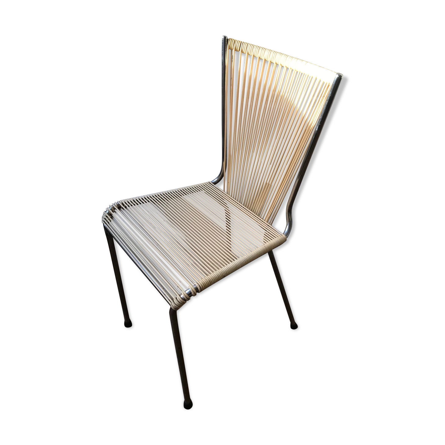 Chaise scoubidou vintage