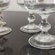 Set of 6 wine glasses on feet decoration grapes and vine shoot