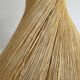 Vintage rattan & straw floor lamp 1950
