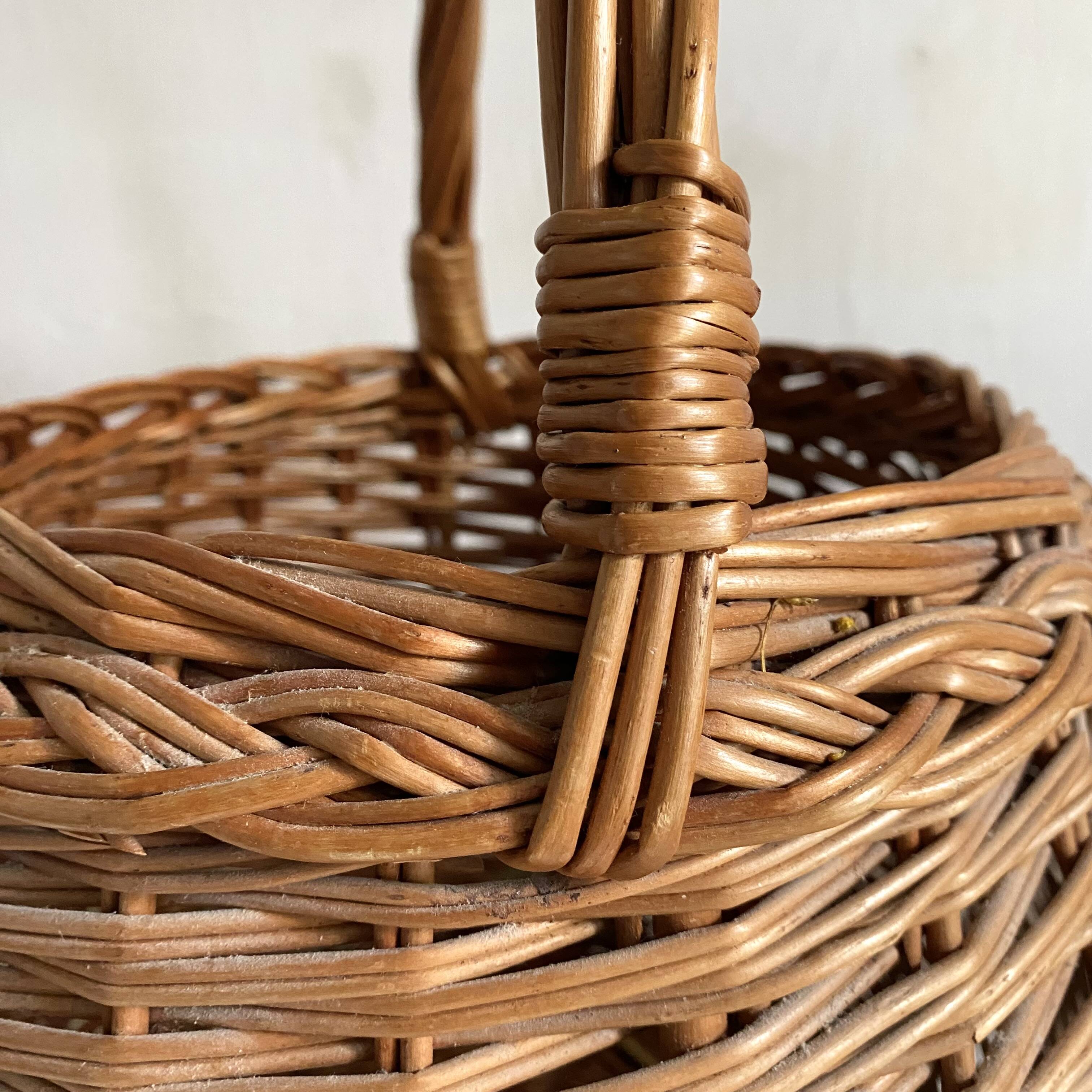 Vintage woven wicker basket