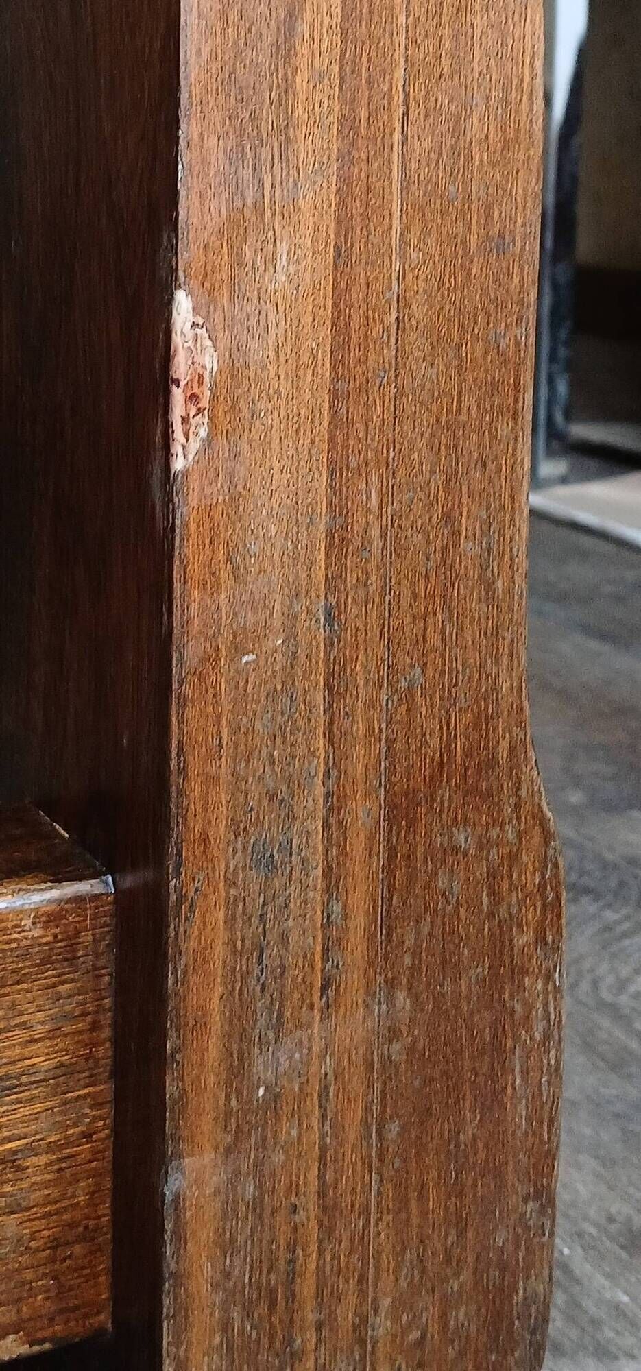 Table de ferme XXL rustique brutaliste "Olavi" en orme teinté NF meubles 12 convives