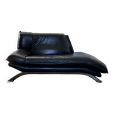 Dormeuse/Méridienne design en cuir noir Nicoletti Home
