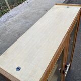 Scandinavian display cabinet, 2 sections, in oak, 1970.