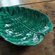 Fern leaf plate Sarreguemines green