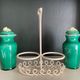 Oiler vintage vinegar 1950 ceramic and perforated metal