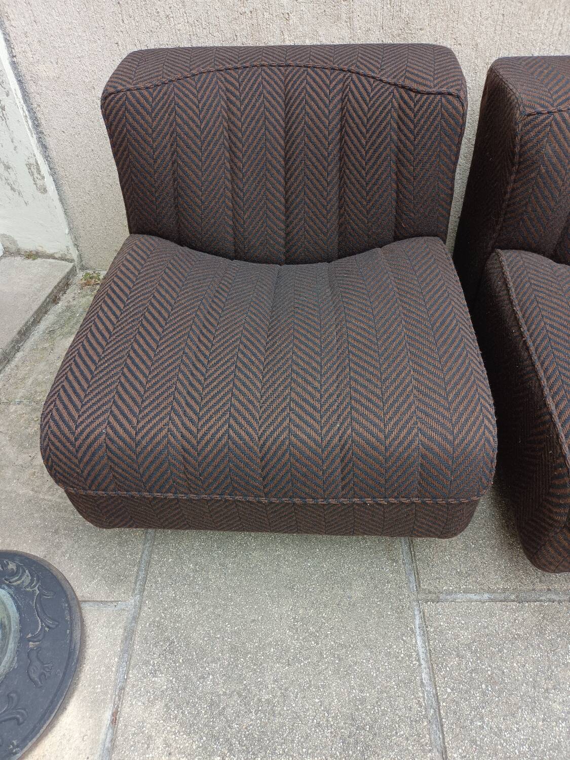 Pair of Tito Agnoli low chairs