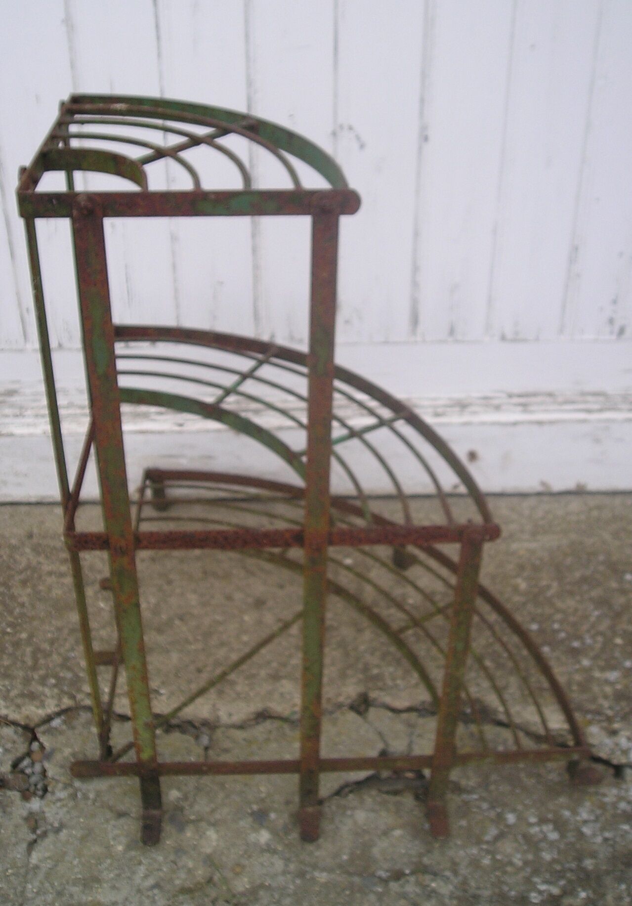 Old metal plants door 1/4 round