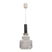 Suspension en verre Murano marbré blanc, Italie vers 1970
