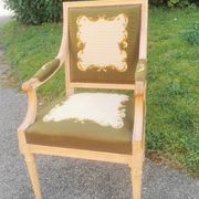 Louis xvi style upholstered armchair