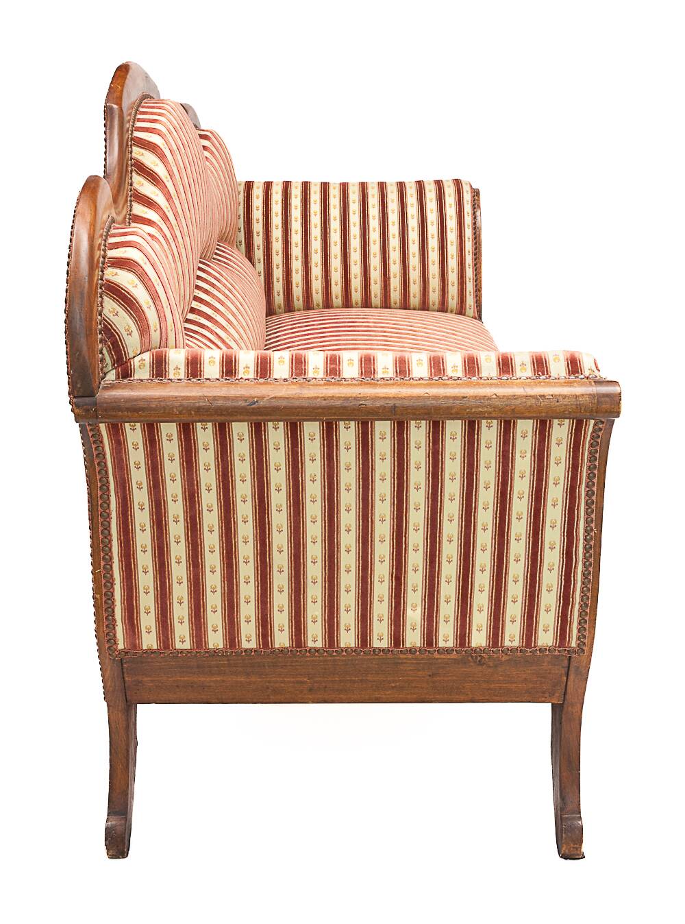 Recamier silk velvet loveseat, 1930