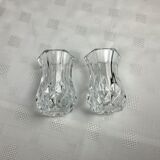 Paire de petits vases en cristal