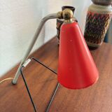 Lampe de table rouge par JJM Hoogervorst pour Anvia, 1950
