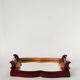 Bicolour wooden and metal tray, Bordeaux, Art Deco, 1930
