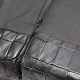 Convertible leather patchwork sofa