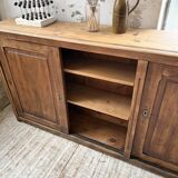 XL oak workshop sideboard with sliding doors from 1900