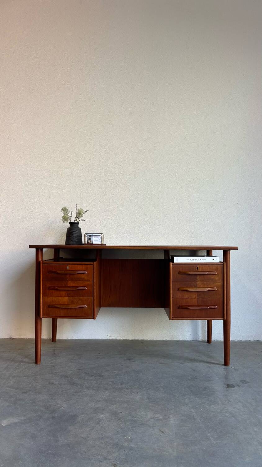 Vintage Danish freestanding desk teak