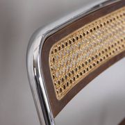 Set of 3 Vintage 1970s Chairs in Metal and Vienna Straw, Italian Design