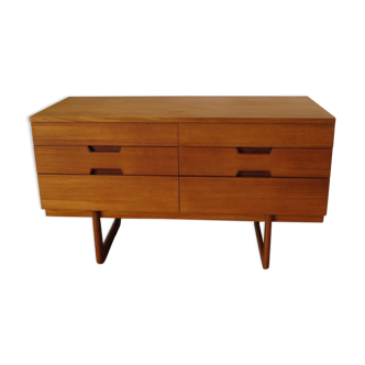 Commode en teck naturel G.Hoffstead
