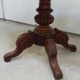 Violin pedestal table with marble top