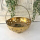 Brass cloisonne basket with handle – mid century circa 1950s art deco