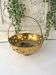 Brass cloisonne basket with handle – mid century circa 1950s art deco