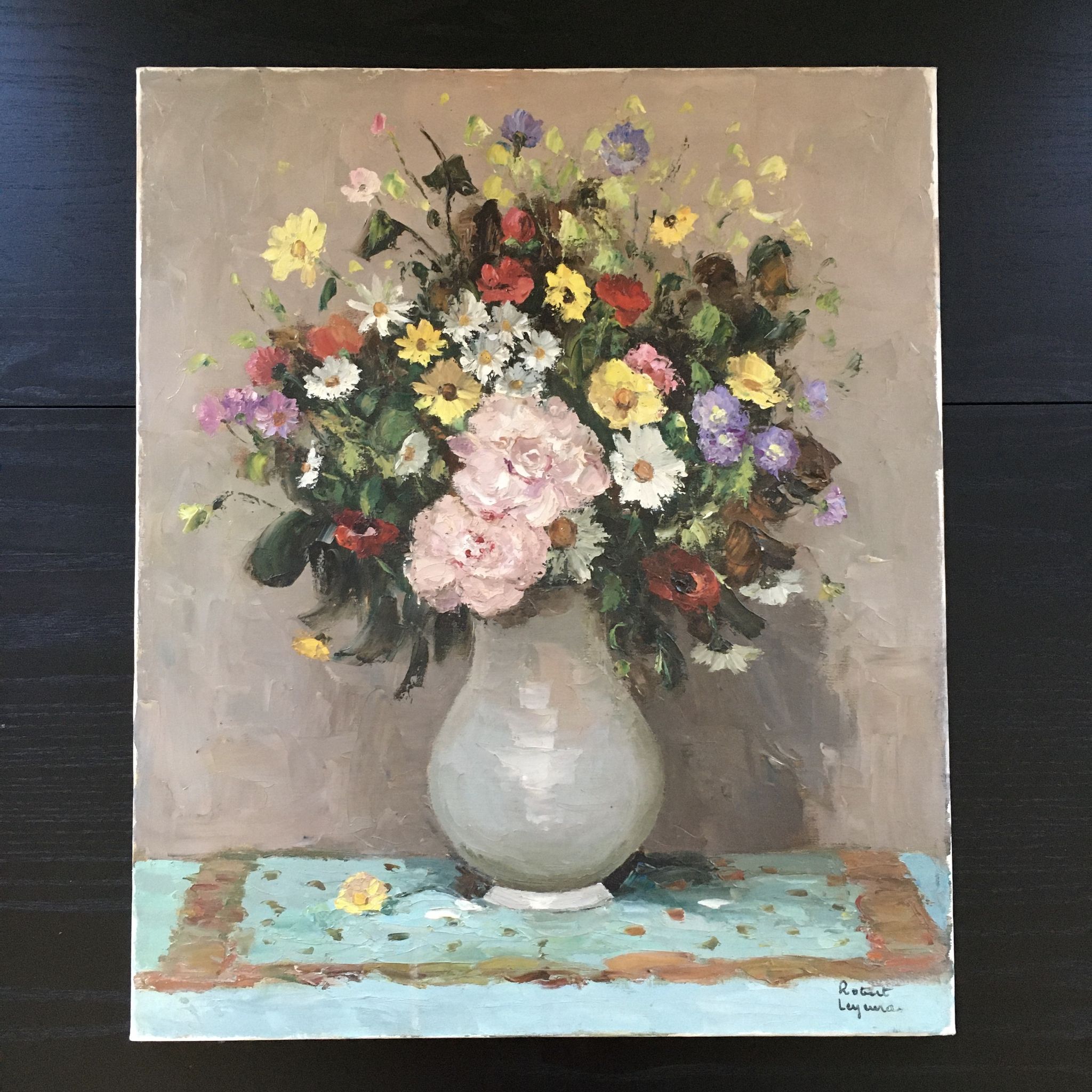 Tableau bouquet de fleurs des champs