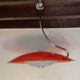 Vintage red space age glass pendant from the 80s
