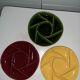 Set of 9 vintage earthenware compartment plates from Longchamp
