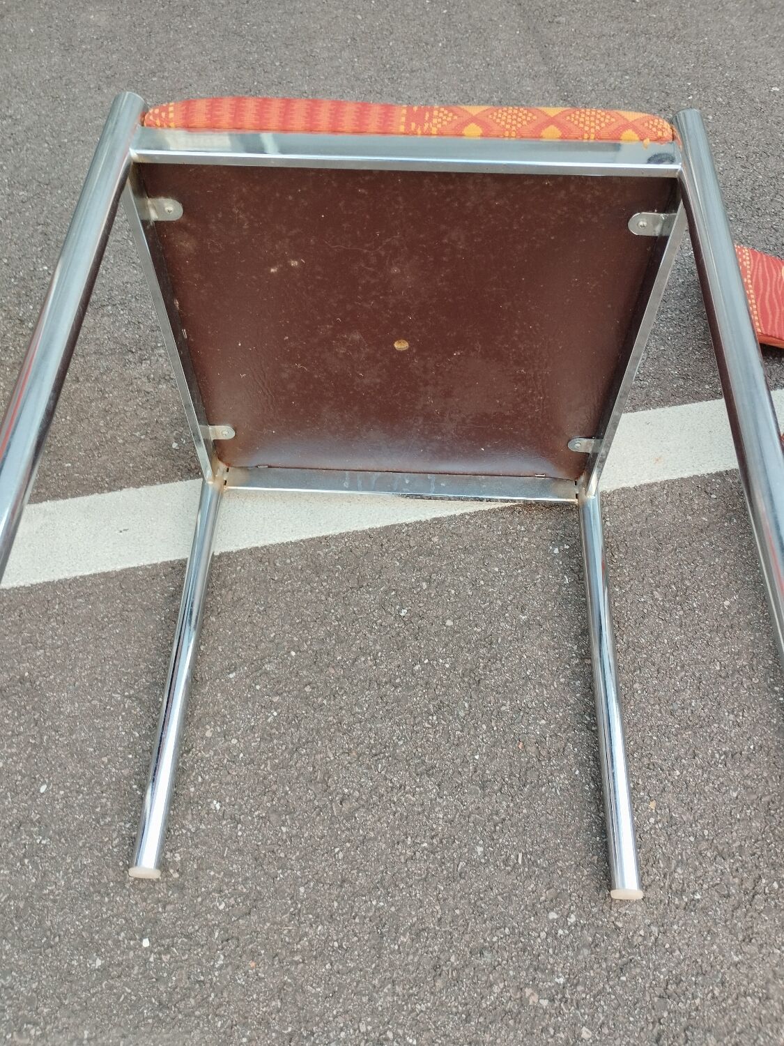 Set of 4 vintage chrome antique chairs