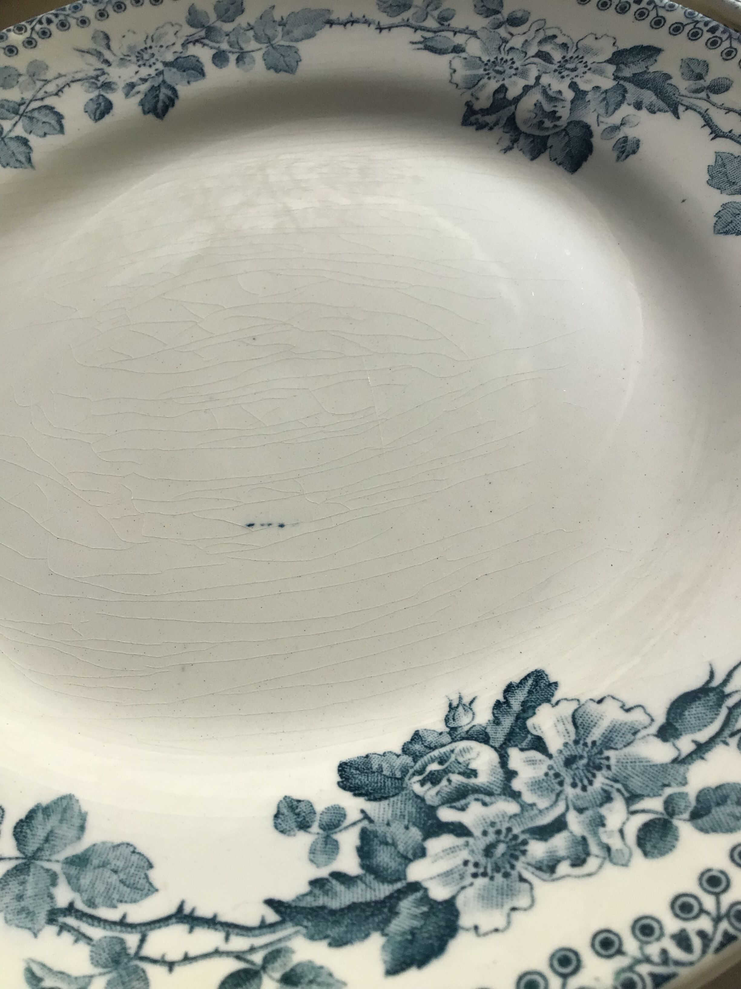 6 Flat plates Terre de Fer model Guadeloupe Debray gray blue