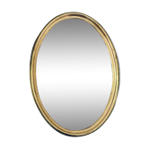 Miroir ovale doré 46x65cm