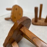 Brutalist tripode vintage stool