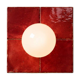 Red zellige ceramic wall lamp
