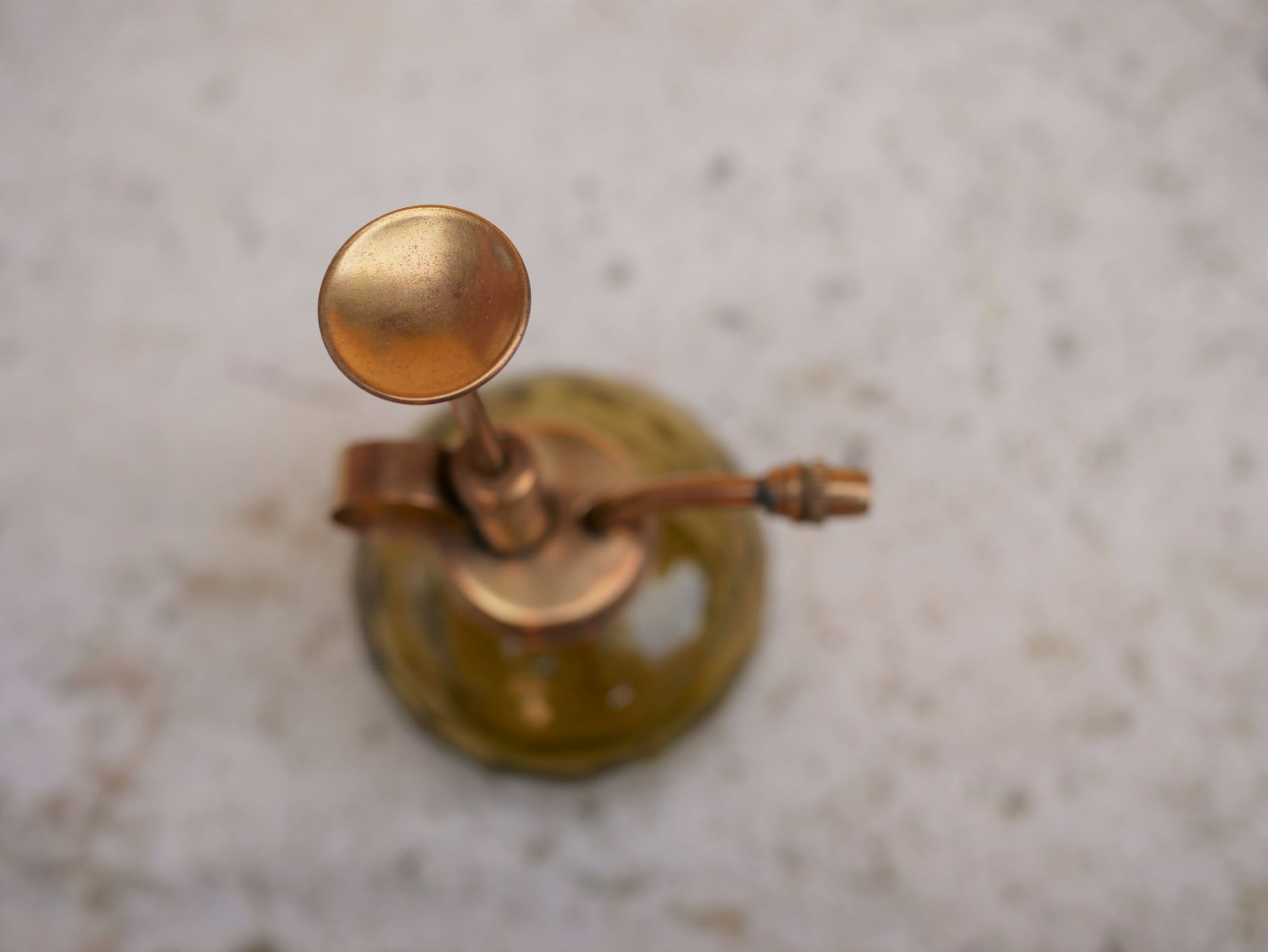 Vintage glass and brass spray