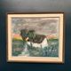 Original Danish Oil on Panel – “Landskap med hus” by Kai Nielsen – Signed – Vintage & Framed