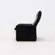 DS50 black leather lounge chair by De Sede Switzerland 1980s
