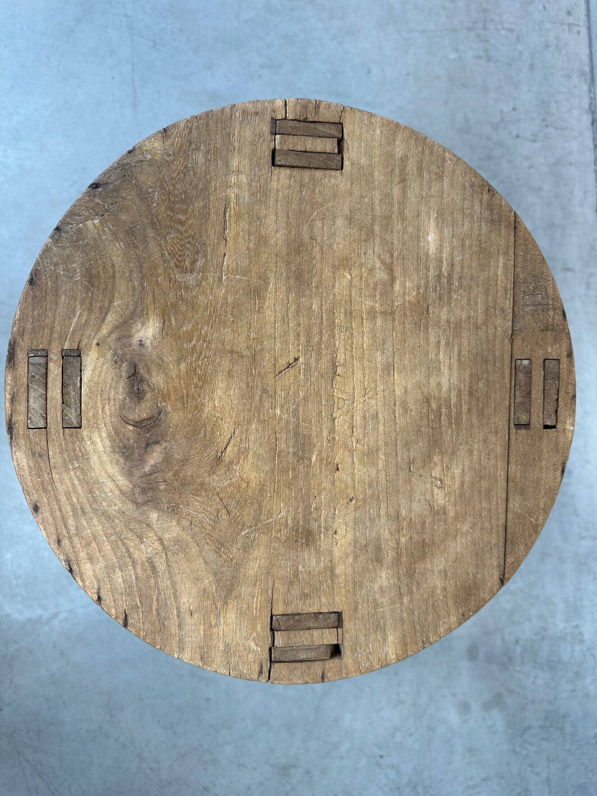 Old round side table