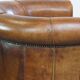 Brown leather club chair