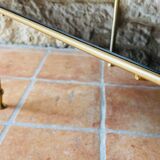 Vintage brass and glass side table circa 70's