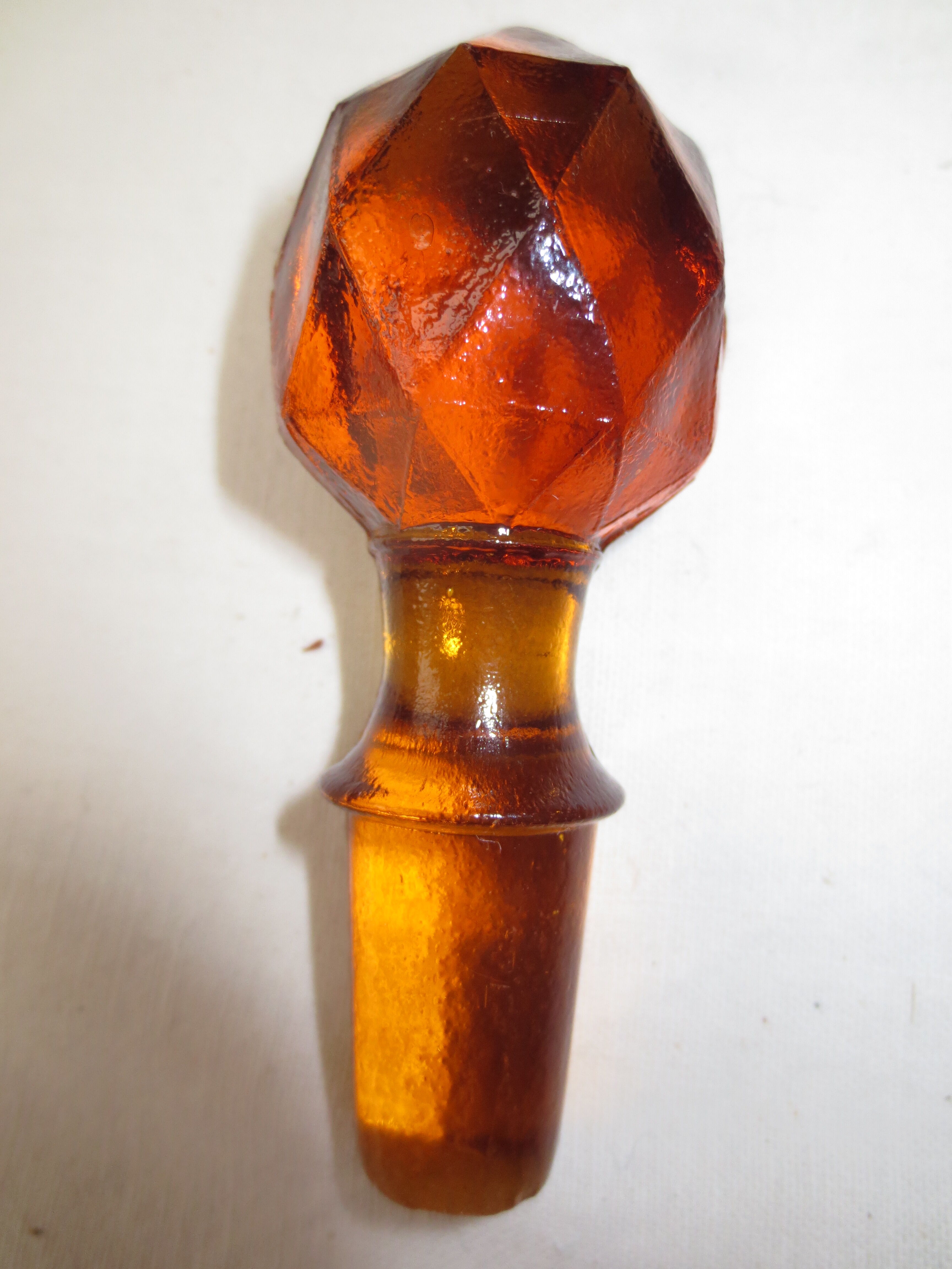 Vintage amber glass carafe