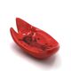 Red ceramic pocket emptier by Jean de Lespinasse, 1960s