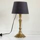 Lampe chic laiton massif et tissu vintage