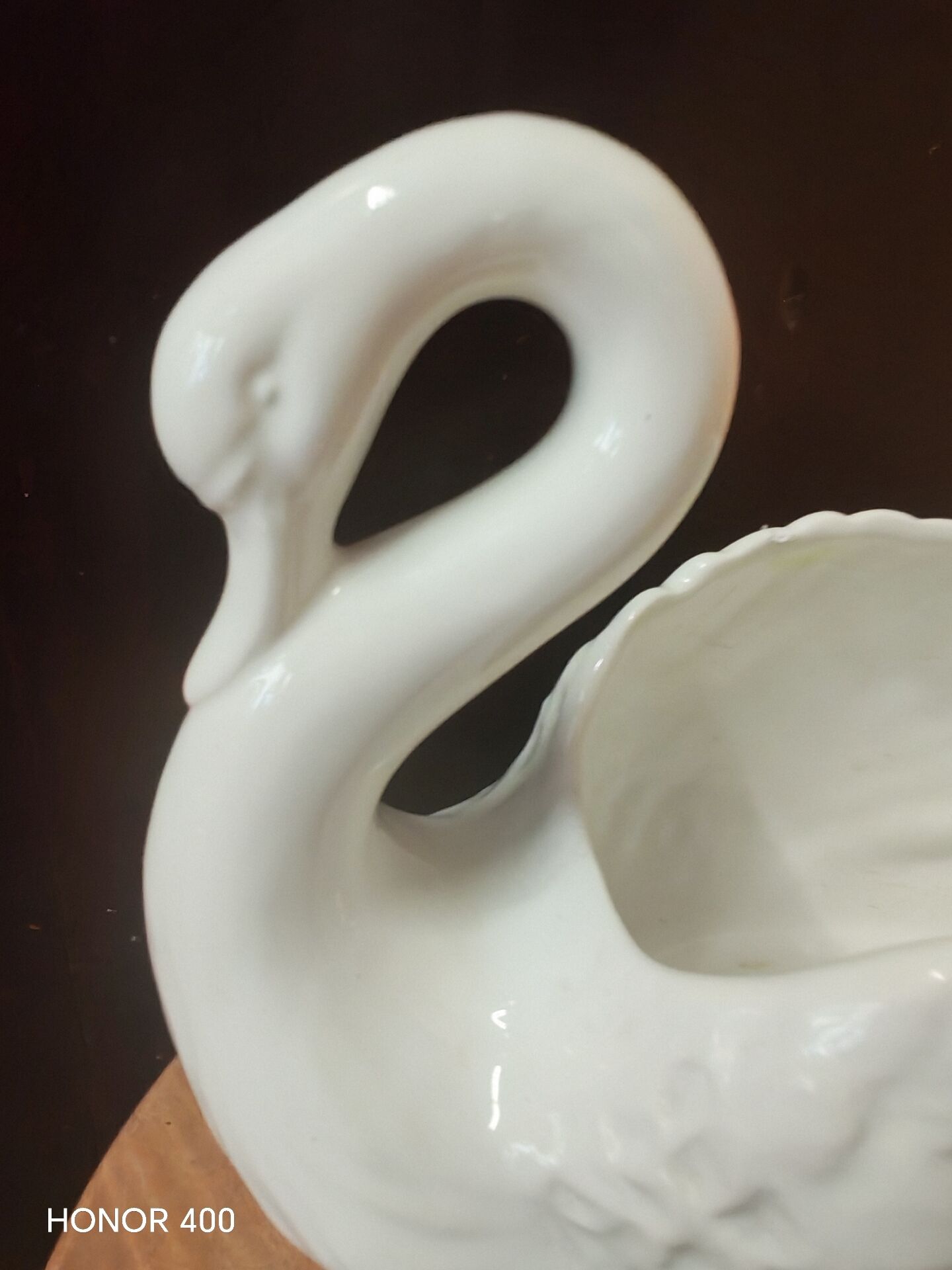 Vintage Italian ceramic swan planter pot